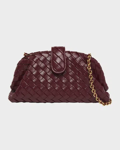 Bottega Veneta Teen Lauren 1980 Bag With Chain In Burgundy