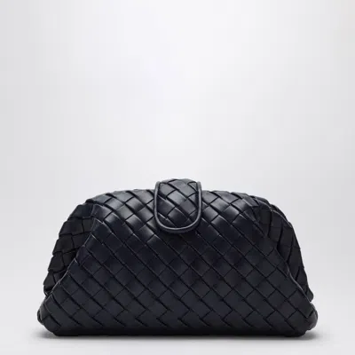 Bottega Veneta Teen Lauren 1980 Dark Blue Intrecciato Clutch