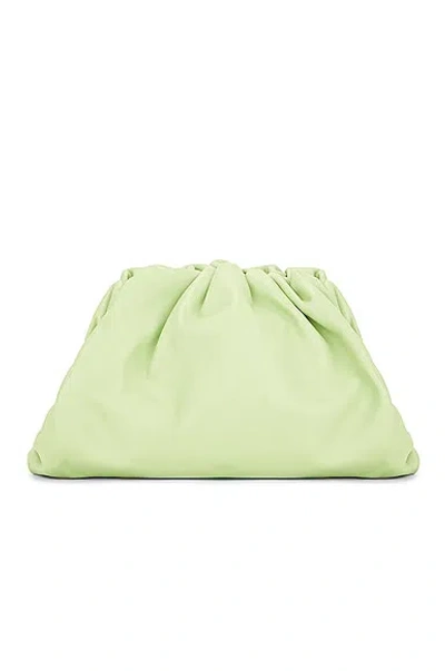 Bottega Veneta Teen Pouch Clutch In Pistachio & Silver