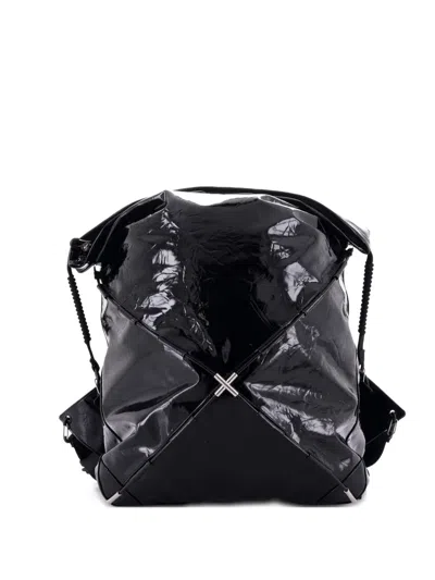 Pre-owned Bottega Veneta Tent Leather Backpack In Black