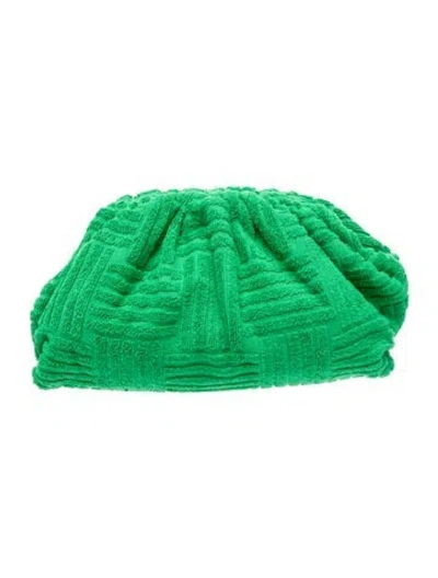 Pre-owned Bottega Veneta Terry Cloth Clutch 2023 In Green