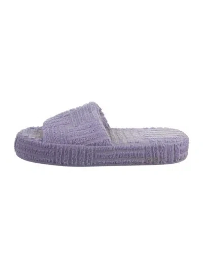 Pre-owned Bottega Veneta Terry Cloth Espadrilles In Purple