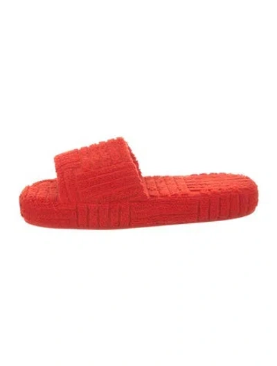 Pre-owned Bottega Veneta Terry Cloth Slides In Multi