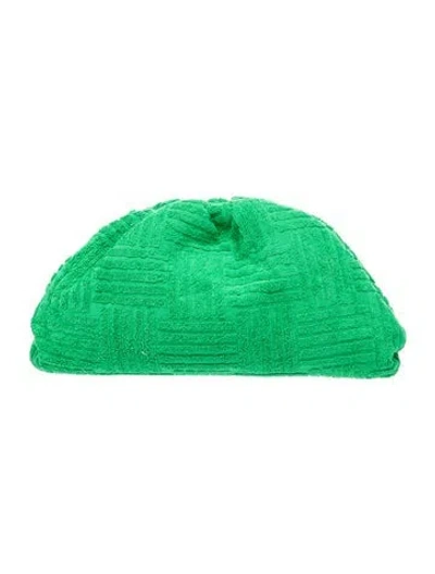 Pre-owned Bottega Veneta Terry Cloth The Pouch In Green