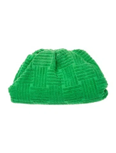 Pre-owned Bottega Veneta Terry Cloth The Pouch In Green