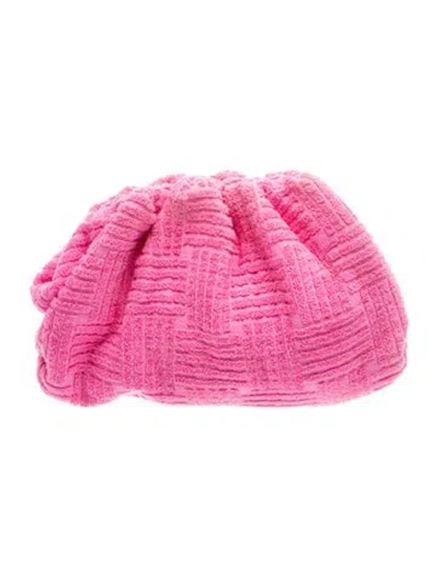 Pre-owned Bottega Veneta Terry Cloth The Pouch In Pink