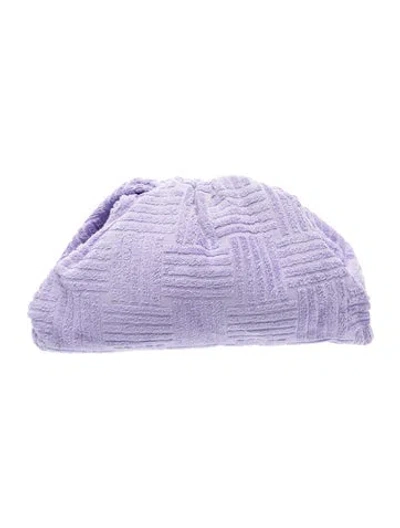 Pre-owned Bottega Veneta Terry Cloth The Pouch In Purple