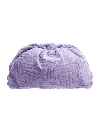 Pre-owned Bottega Veneta Terry Cloth The Pouch W/ Tags In Purple
