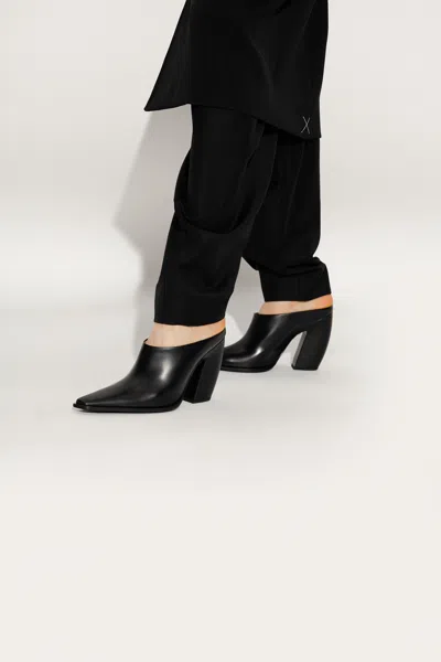 Bottega Veneta Black Tex Mule Heels