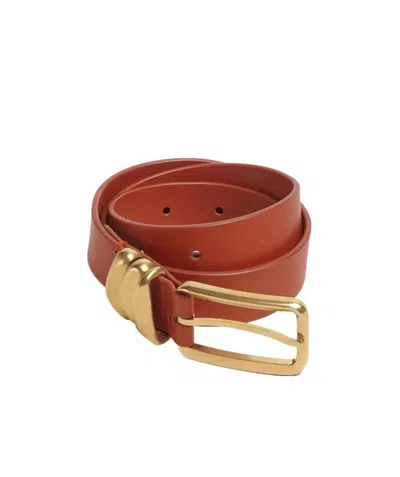 Bottega Veneta Textured-buckle Belt In Brown