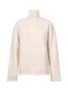 Bottega Veneta Women Textured Cashmere Hign Neck Jumper In Nude & Neutrals