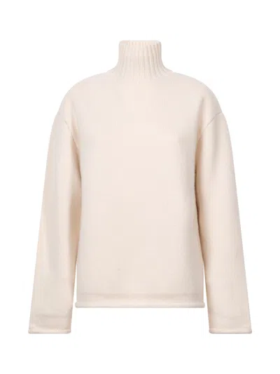 BOTTEGA VENETA TEXTURED CASHMERE HIGN NECK JUMPER