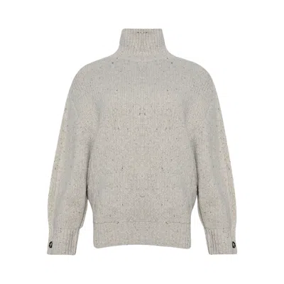 Pre-owned Bottega Veneta Textured Cocoon Sweater 'bone Melange' | White | Women's Size S