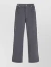 Bottega Veneta Textured Corduroy Trousers Pockets In Blue