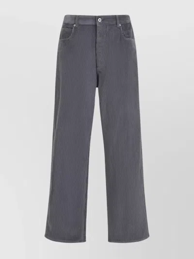 Bottega Veneta Textured Corduroy Trousers Pockets In Blue