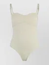 Bottega Veneta Textured Fabric Sweetheart Neckline Bodysuit