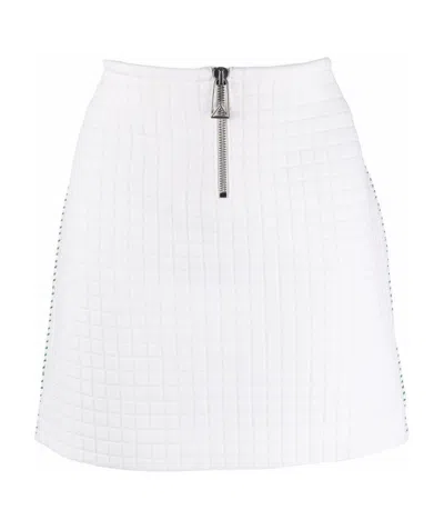 BOTTEGA VENETA BOTTEGA VENETA CONTRAST STITCHING MINI SKIRT