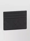 Bottega Veneta Textured Leather Cardholder Compact Design In Black