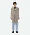 Bottega Veneta Bottega  Veneta Textured Mouline Cotton Coat In Brown