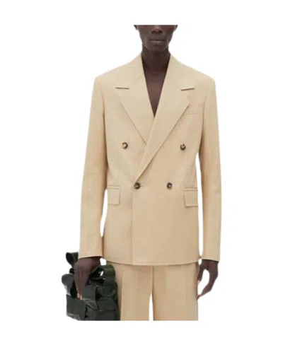Bottega Veneta Textured Suit Jacket In Nude