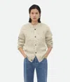 Bottega Veneta Oversized Ribbed-knit Wool Cardigan In Dove