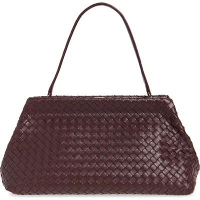 Bottega Veneta Women's 1998 Intrecciato Leather Top Handle Frame Bag In Brown