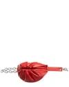 Bottega Veneta The Belt Chain Leather Pouch In Red