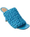 Bottega Veneta The Board Leather Sandal In Blue