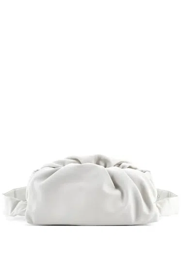 Pre-owned Bottega Veneta The Body Pouch Leather Small Belt Bag In White