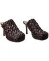 Bottega Veneta The Bold Leather Mule (authentic ) In Brown