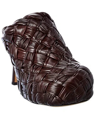 Bottega Veneta The Bold Leather Mule In Burgundy