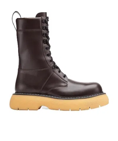 Bottega Veneta The Bounce Leather Boots In Black
