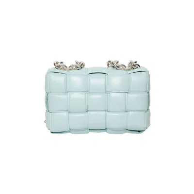 Pre-owned Bottega Veneta The Chain Cassette Bag 'spearmint/silver' In Grey