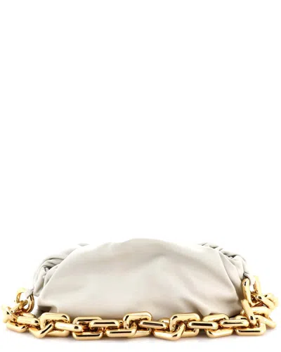 Bottega Veneta The Chain Pouch Leather (authentic Pre-loved) In Neutral