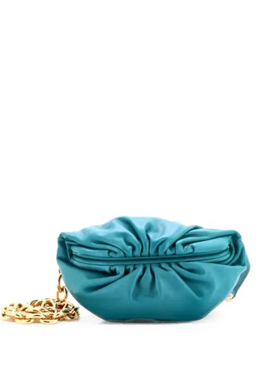 Pre-owned Bottega Veneta The Chain Pouch Leather Belt Bag In Green