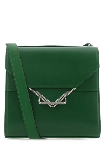 Bottega Veneta The Clip Shoulder Bag In Green