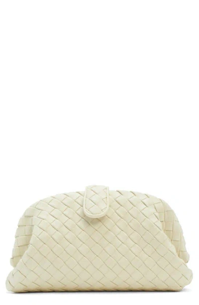 Bottega Veneta The Lauren 1980 Intrecciato Leather Clutch In String/ M Brass