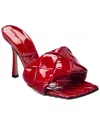 Bottega Veneta Lido Women's Woven High Heel Slide Sandals In Red