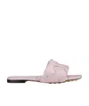 Bottega Veneta 10mm Lido Leather Slide Flats In Pink