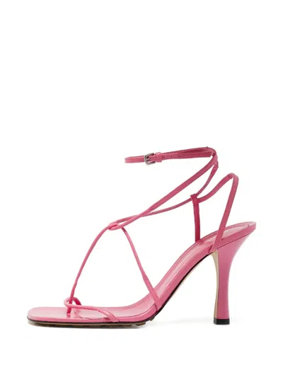 Pre-owned Bottega Veneta The Line Sandals In Pink