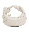 Bottega Veneta Jodie Teen Knotted Intrecciato Leather Tote In White