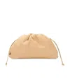 Bottega Veneta The Pouch Small Gathered Leather Clutch In Nude