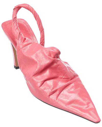 Bottega Veneta The Point Leather Slingback Pump In Pink