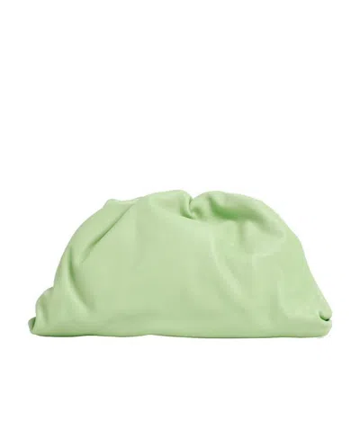 Bottega Veneta The Pouch Clutch Bag In Green