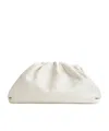 Bottega Veneta The Pouch Large Gathered Leather Clutch In White
