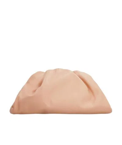 Bottega Veneta The Pouch Gathered-detail Clutch In Nude