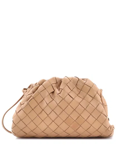 Bottega Veneta The Pouch Intrecciato Nappa Mini (authentic Pre-loved) In Nude