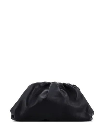 Pre-owned Bottega Veneta The Pouch Leather Clutch Bag In Black