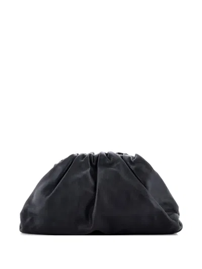 Pre-owned Bottega Veneta The Pouch Leather Clutch Bag In Black