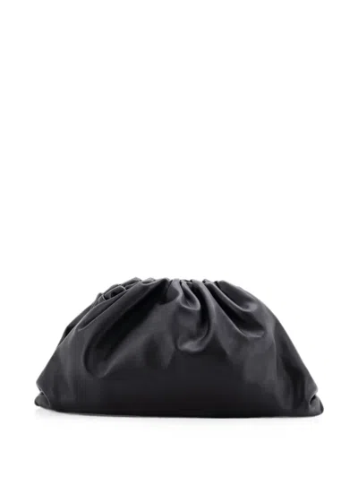 Pre-owned Bottega Veneta The Pouch Leather Clutch Bag In Black